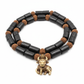 Shiv Raksha Karungali Rudraksha Mala with Nandi Pendant full product shot on white background