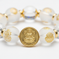 Dhan Laxmi Bracelet close-up of crystal beads on white background