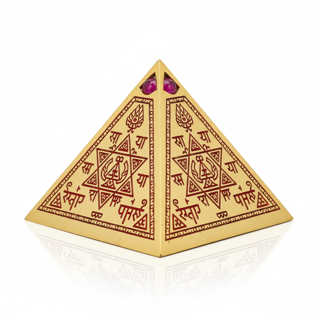 Siddh Lakshmi Yantra Pyramid full product shot on white background