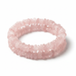 Rose Quartz Chips Bracelet full product shot on white background