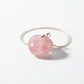 Rose Quartz Heart Pendant full product shot on white background showing soft pink translucent heart stone