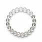 Natural Sphatik Crystal Bracelet full product shot on white background showing luminous clear quartz beads