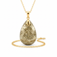 Pyrite Drop Pendant full product shot on white background