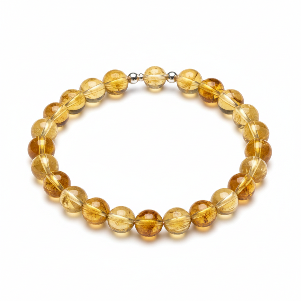 Citrine Bracelet full product shot on white background