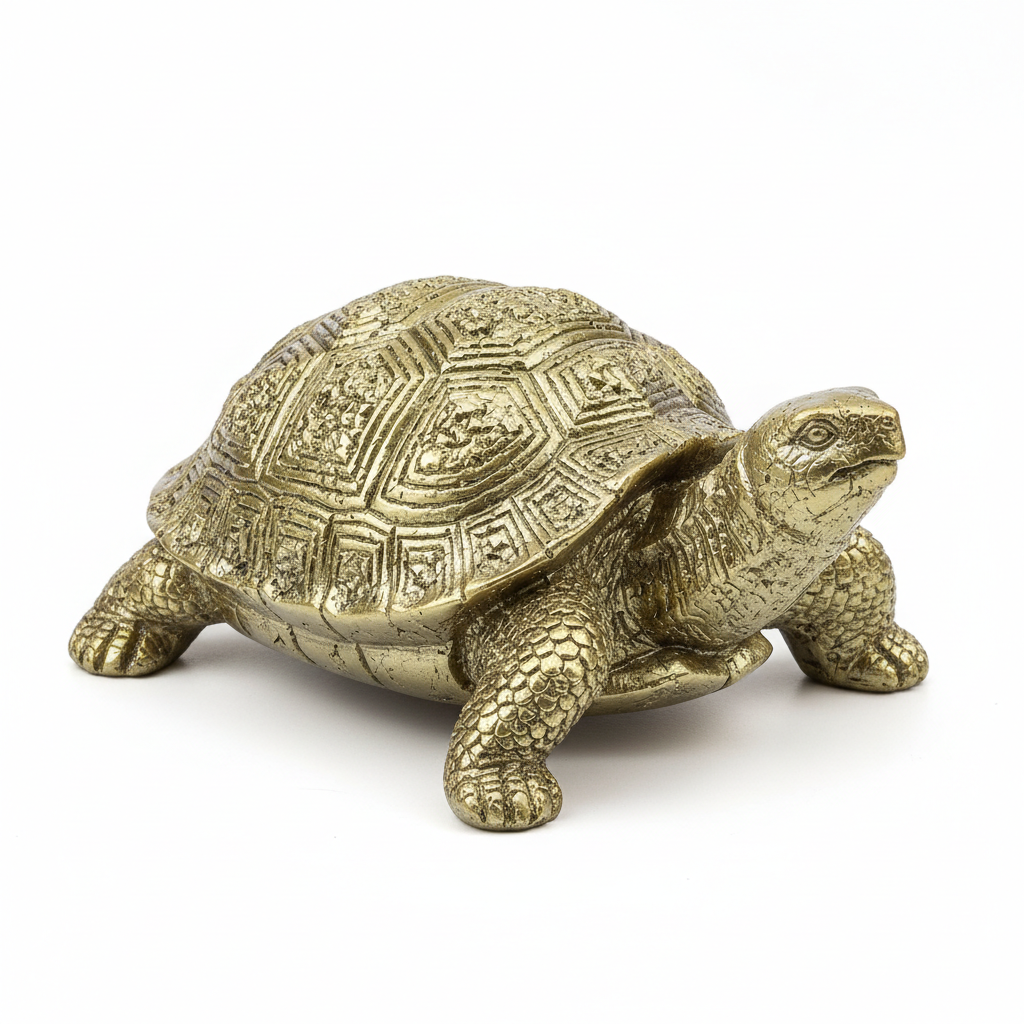 Pyrite Resin Tortoise Kachhua full product shot on white background