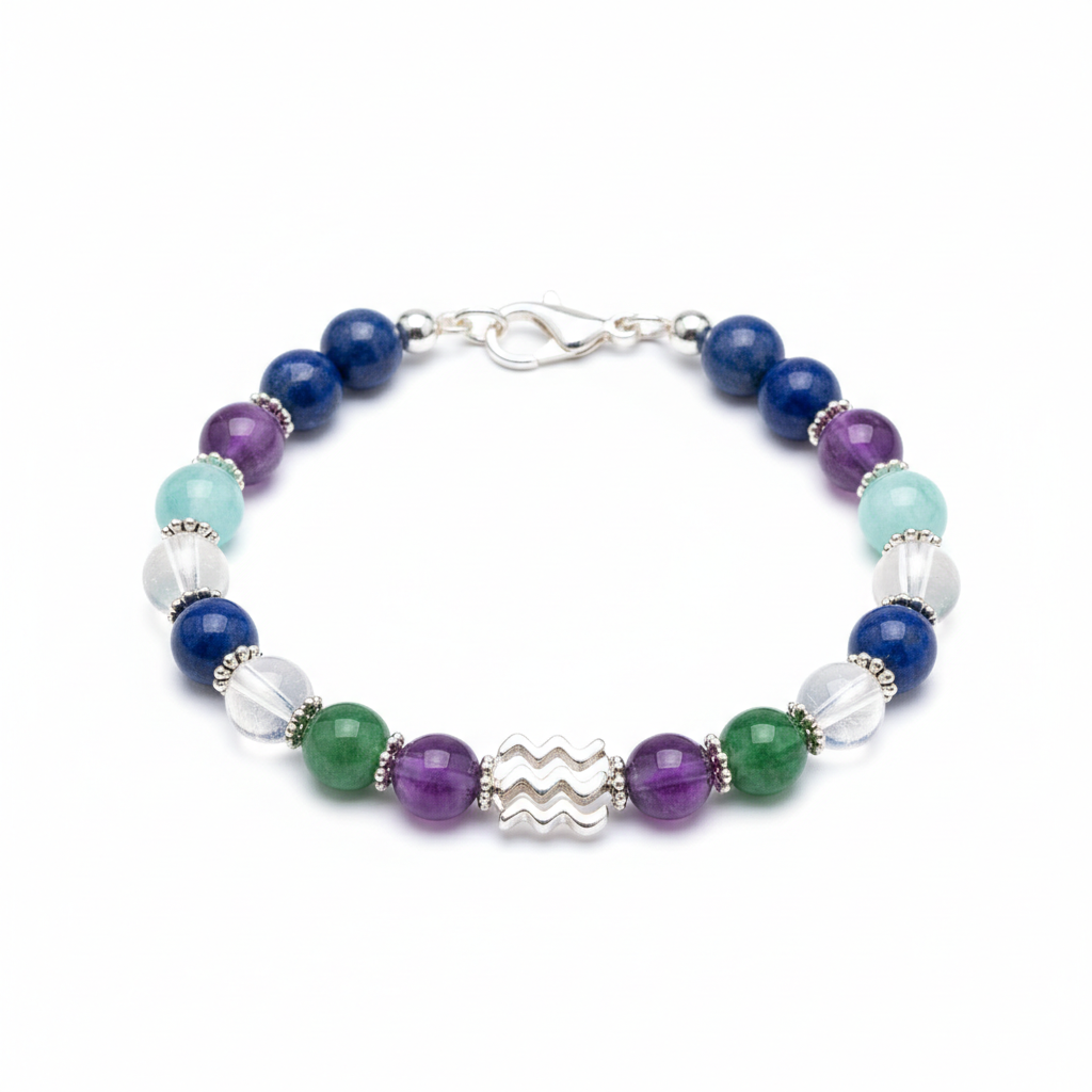 Dhan Yog Aquarius Bracelet full product shot on white background