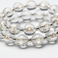 Libra Bracelet close-up of zodiac crystal beads on white background