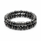 Metal Dhan Yog Bracelet Black full product shot on white background
