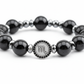 Scorpio Bracelet close-up of zodiac crystal beads on white background