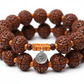 Sawan Siddh 7 Mukhi Rudraksha Bracelet close-up of seven-faced rudraksha beads