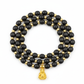 7mm Golden Capped Karungali Mala with Hanuman Pendant full product shot on white background