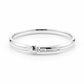 Silver Vel Kada bracelet full shot on white background showing elegant silver finish and Vel symbol
