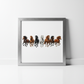 Big 7 Horses Frame full product shot on white background showing seven powerful galloping horses