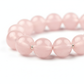 Rose Quartz Anklet macro close-up showing soft pink translucent bead texture and gentle glow