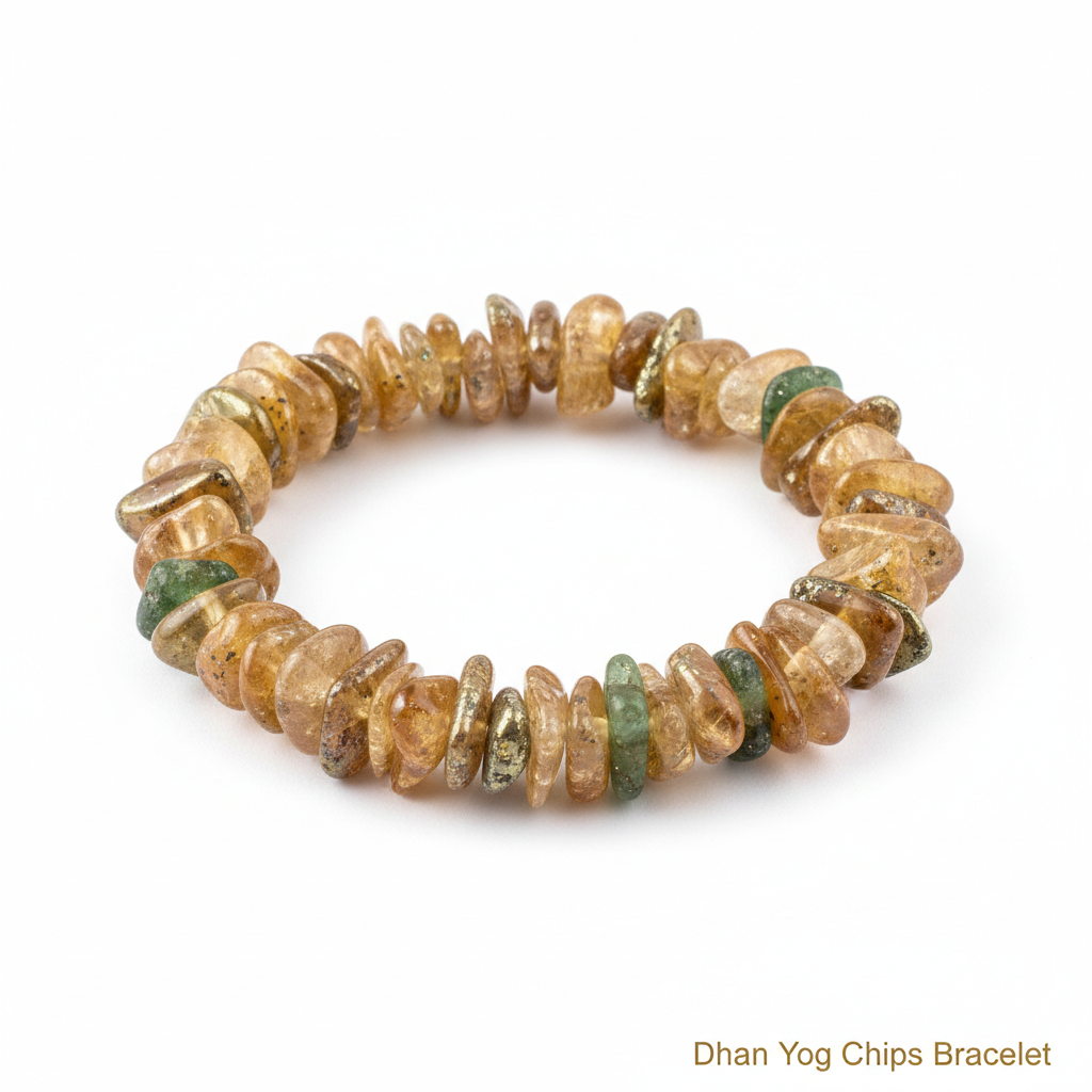 Dhan Yog Chips Bracelet full product shot on white background