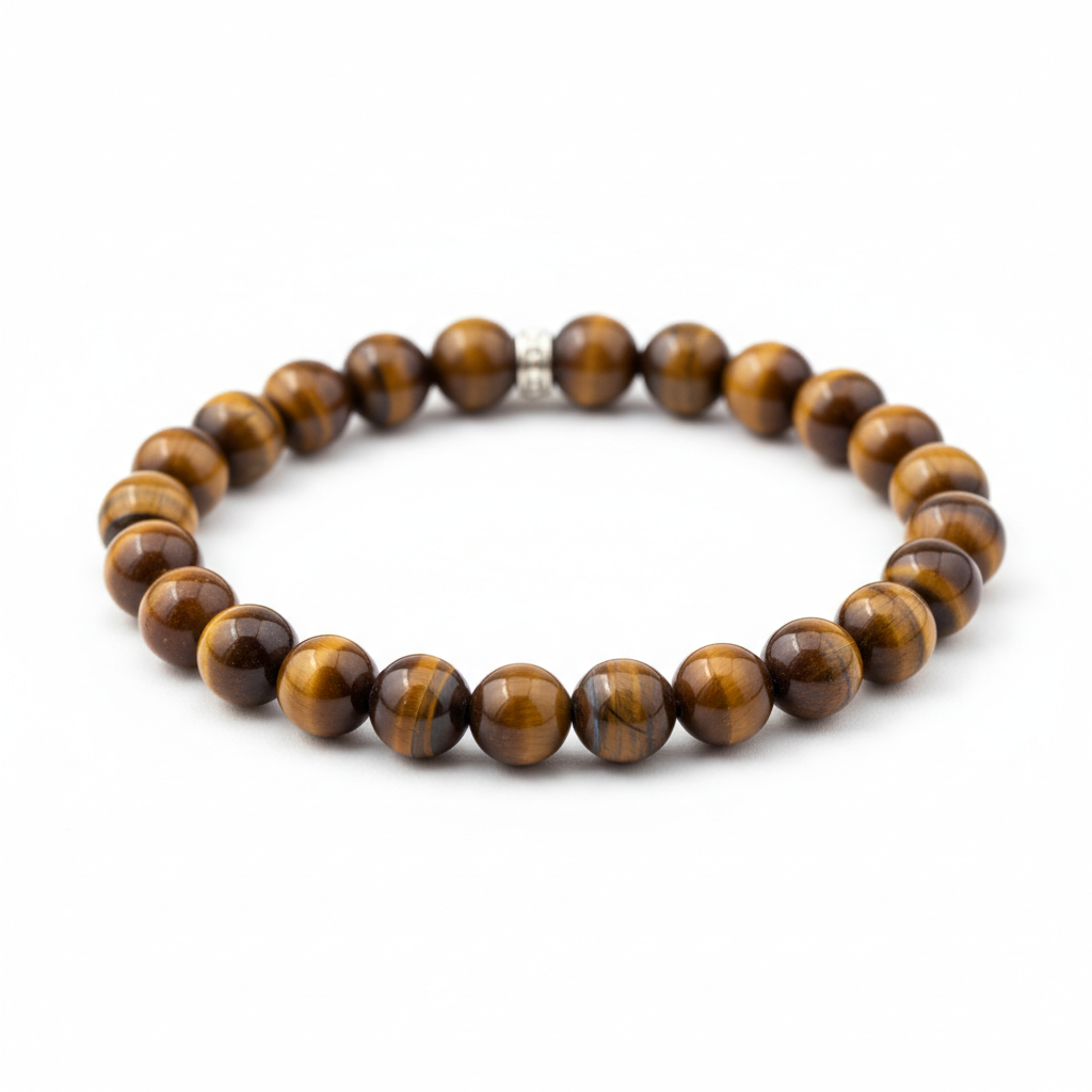 Tiger Eye Bracelet full product shot on white background