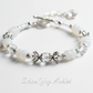 Dhan Yog Anklet close-up of crystal beads on white background