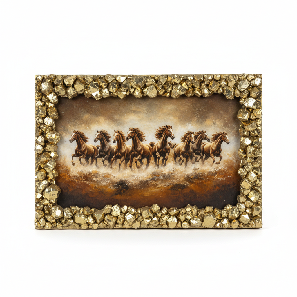 7 Horses on Pyrite Frame full product shot on white background