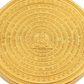 Siddh Hanuman Chalisa Kavach Gold macro close-up showing inscribed Hanuman Chalisa text and golden finish detail