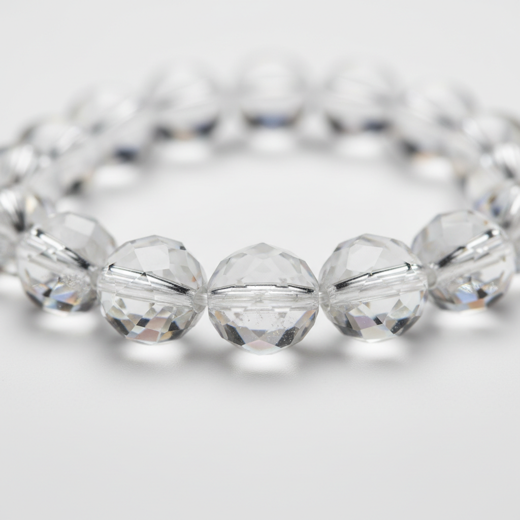 Aries Bracelet macro close-up showing crystal bead texture and clarity