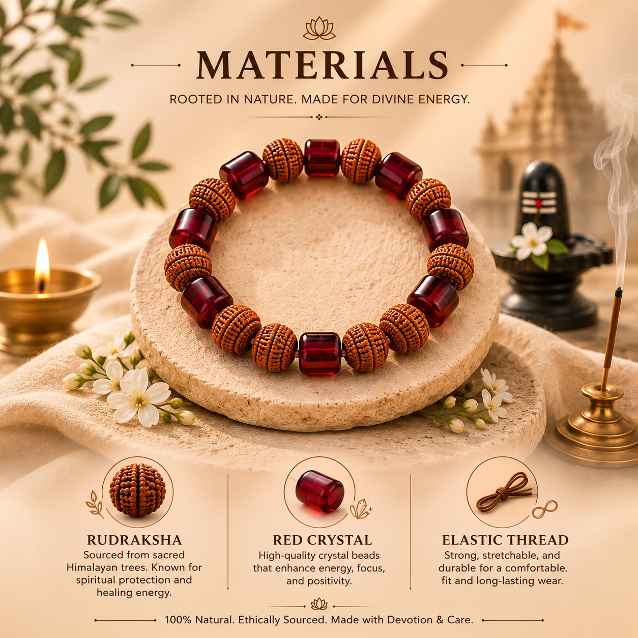 5 Mukhi Rudraksha Bracelet
