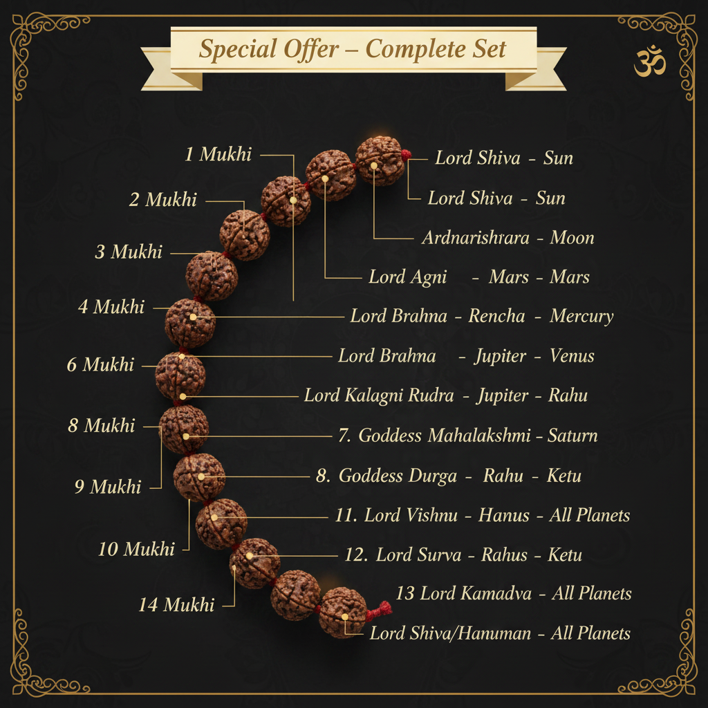 1-14 Mukhi Siddh Mala